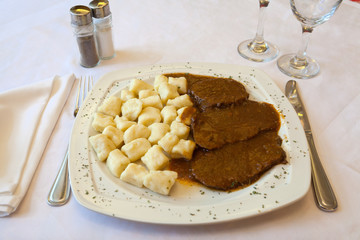 Croatian traditional cuisine, Pasticada With Gnocchi