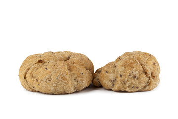 two croissants bread