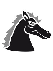 logo black head face cool riding horse stallion equestrian comic cartoon