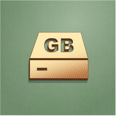 Ikona vintage z szumem i cieniem © vempireart