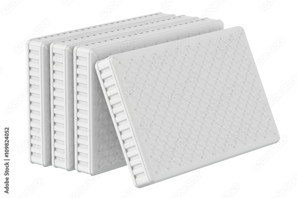 Poster set of mattresses, 3d rendering