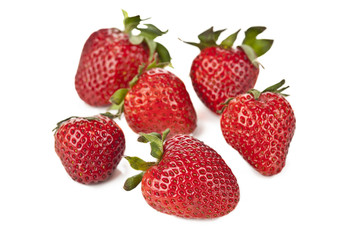 delicious red strawberry fruits