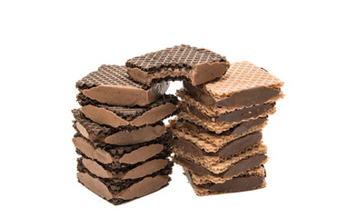 chocolate wafer isolated