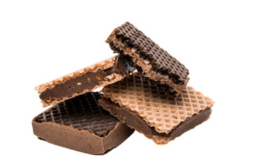 chocolate wafer isolated
