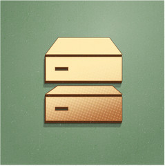 Ikona vintage z szumem i cieniem © vempireart