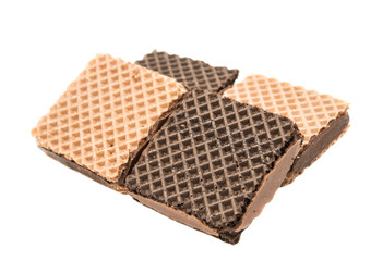 chocolate wafer isolated