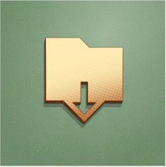 Ikona vintage z szumem i cieniem © vempireart