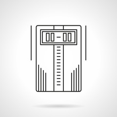 Home climatic system flat line vector icon
