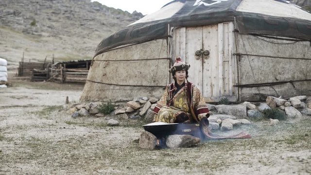 Woman in national dress
