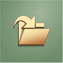 Ikona vintage z szumem i cieniem © vempireart