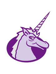 loch logo design head unicorn unicorn gay cool riding horse stallion equestrian comic cartoon