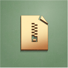 Ikona vintage z szumem i cieniem © vempireart