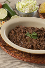 bowl of cooked ground beef