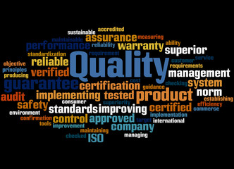 Quality, word cloud concept 6