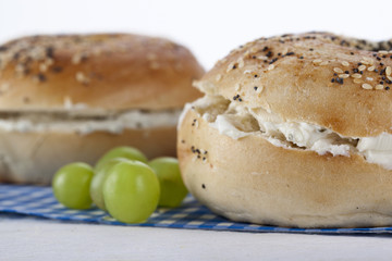 bagel breads with herb butter
