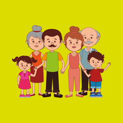 Obraz premium family members design 