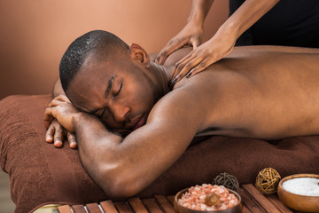 Man Receiving Massage Treatment