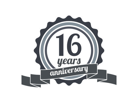 16th year anniversary logo