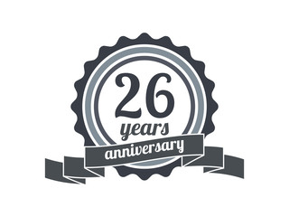 26th year anniversary logo
