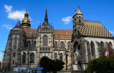 Fototapeta na wymiar St. Elizabeth Cathedral and St. Nicholas Chapel, Kosice, Slovaki