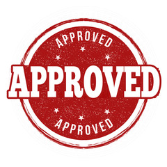 Approved grunge stamp