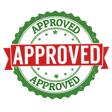 Approved grunge stamp