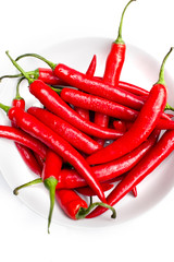 Vertical Frame of Chillis in a Bowl