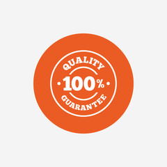 100% quality guarantee icon. Premium quality.