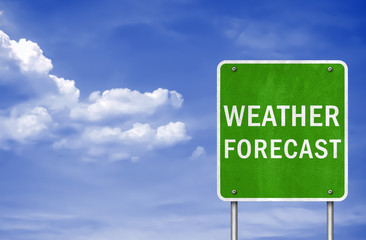 Weather Forecast - road sign concept