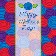 Rose Mother's Day card in vector format.