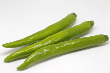 fresh chilli on white