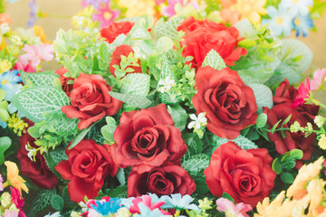 The background image of the colorful flowers