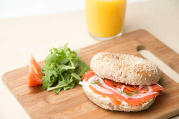 salmon bagel
