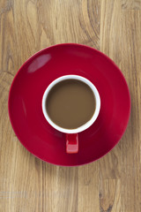 coffee in a red cup
