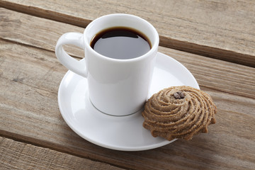 coffee cup with cookie