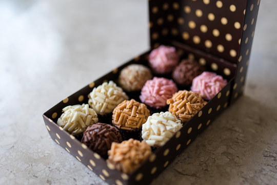 Box with different kind of truffles