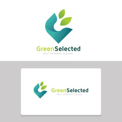 green logo concept,idea logo,eco logo.life and healthy logo. vector logo template.