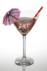 cocktail drink with umbrella