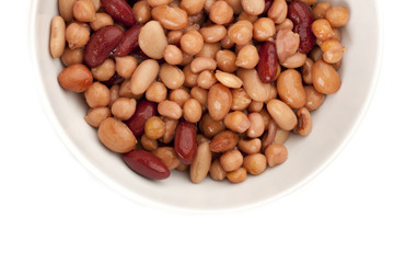 cooked beans on a bowl