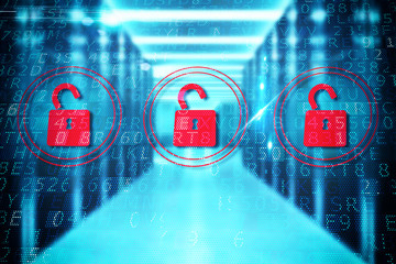Security open padlock