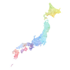 Japan Map Vector High Detailed