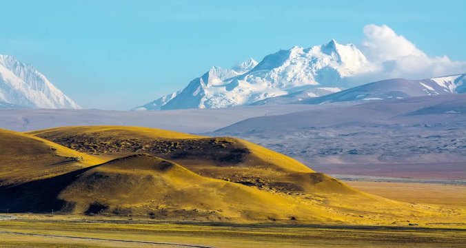 4K Timelapse of Everest Mount, Himalayas from Tibet, China