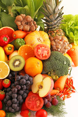 新鮮な野菜と果物