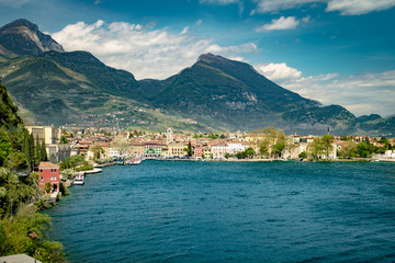 Town of Riva del Garda, Lake Garda, Italy. - obrazy, fototapety, plakaty