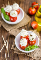 Portion of Mozzarella with Tomatoes