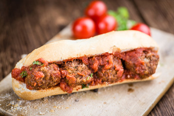 Meatballs on a Sandwich