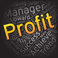 Obraz premium Profit ,Word cloud art background