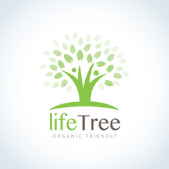 Tree logo. Vector logo template.