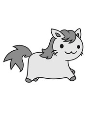 kawaii kitten unicorn pferdchen horse sweet cute girl little foal happy