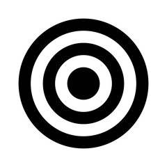 Bullseye target or arrow target flat icon for apps and websites